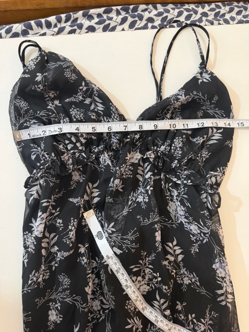 Lulus Black Make a Mark Floral Print Strappy Backless Ruffled Maxi Dress NWOT S - Picture 15 of 16